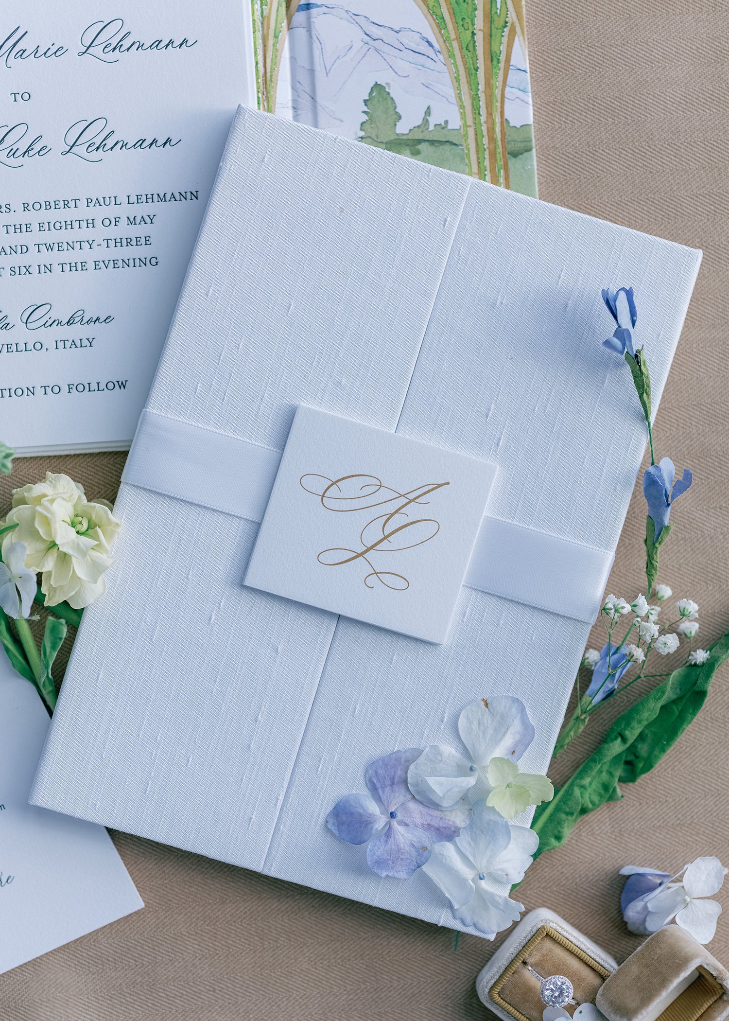 LAKE COMO ITALY FAIRYTALE WEDDING INVITE – Lucky Onion