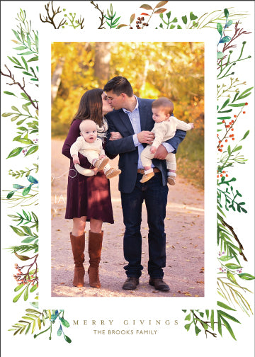 Holiday Photo Card: Holiday Laurels