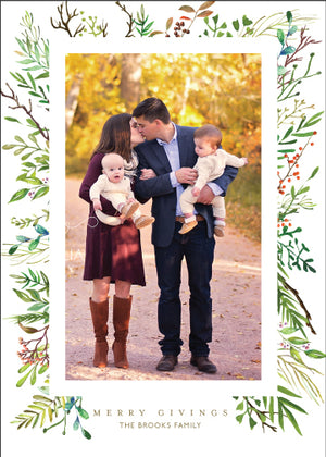 Holiday Photo Card: Holiday Laurels