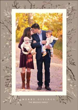 Holiday Photo Card: Holiday Laurels